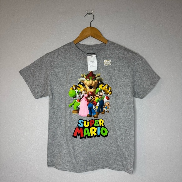 New Nintendo Gray Kids T-Shirt - Picture 2 of 7